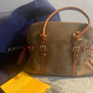 RARE vintage leather purse/tassels,gold, Includes registration card and dust bag